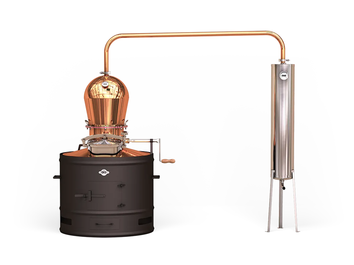 Cazane Stabile - Cazan pentru tuica DES STABIL 120 L cu racitor cu flux continuu 30 L