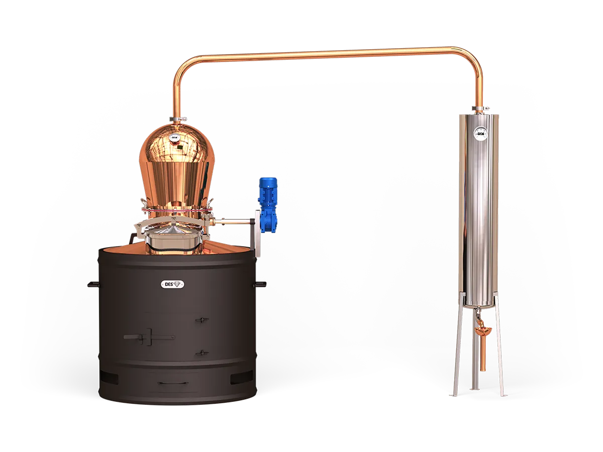 Cazane Stabile - Cazan pentru tuica DES STABIL 160 L cu racitor cu flux continuu 30 L EM