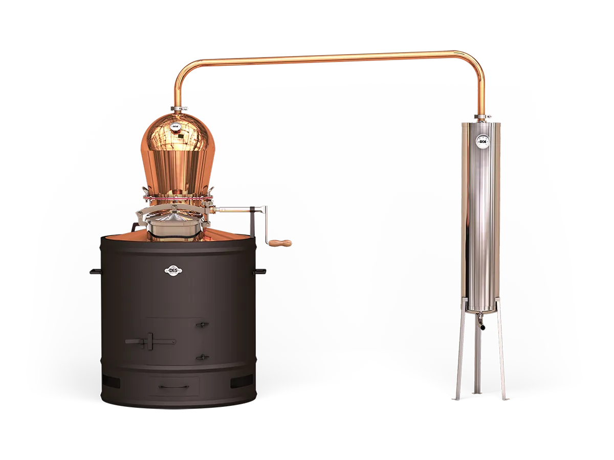 Cazane Stabile - Cazan pentru tuica DES STABIL 200 L cu racitor cu flux continuu 30 L