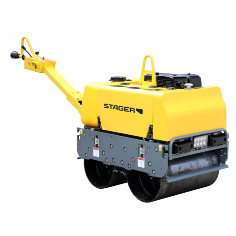Compactoare - Cilindru dublu vibrocompactor Stager CDV65-2, motor Loncin G420F, 14 CP, benzina, 650 mm