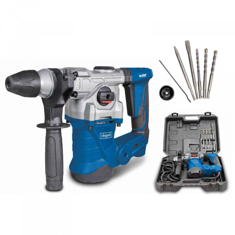 Scule și unelte - Ciocan rotopercutor SDS-Plus Scheppach DH1300 PLUS, 1250 W, 5 J + Set burghie si dalta