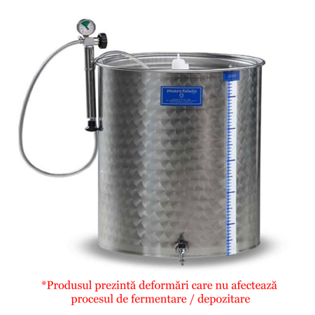 Vinificatie & Distilare - Cisterna inox pentru fermentare si stocare vin Marchisio SPA, capac flotant cu garnitura