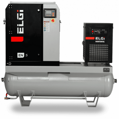 Compresor cu surub Rotair EN07, 7.5 kW, 7 bar, 1150 l/min, 270 litri si uscator inclus