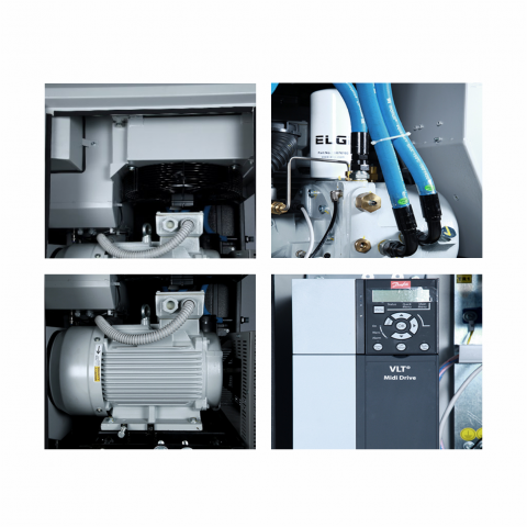 Compresor cu surub Rotair EN07, 7.5 kW, 7 bar, 1150 l/min, 270 litri si uscator inclus [3]
