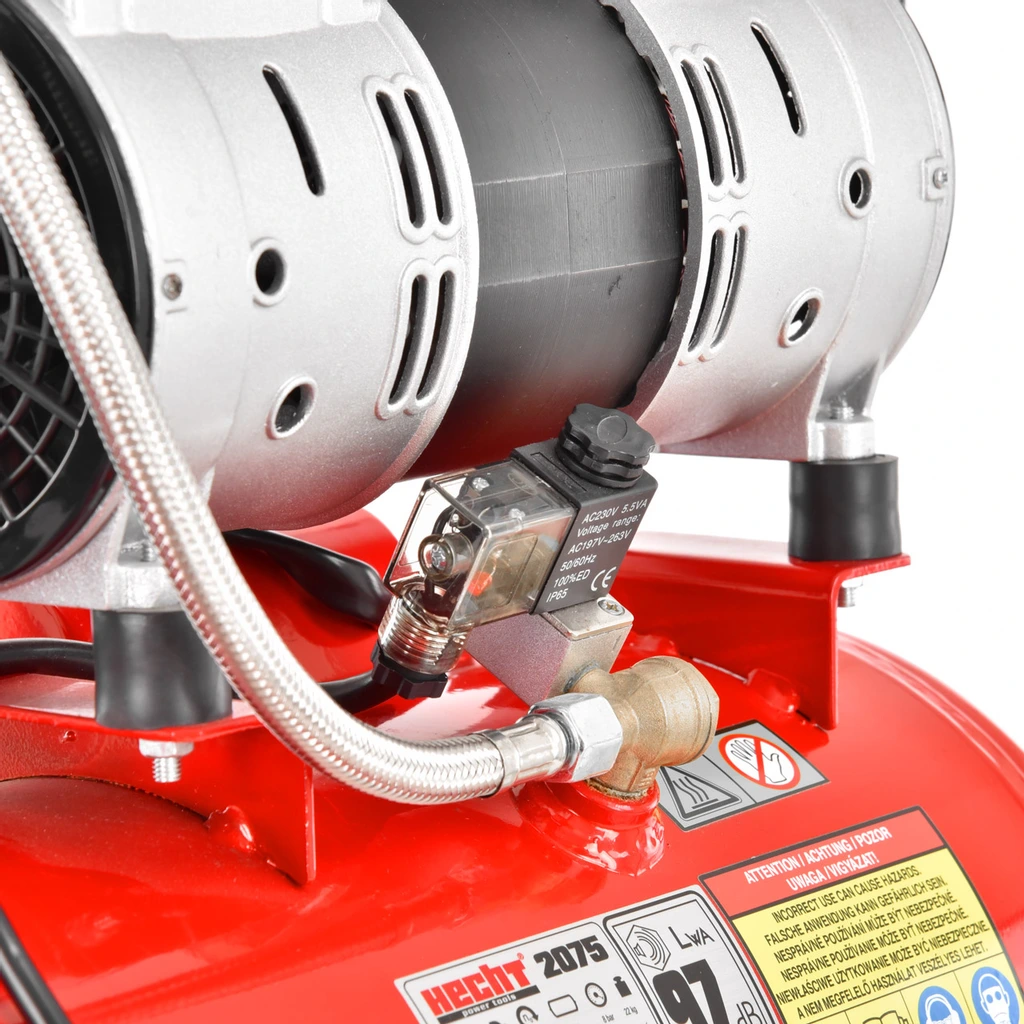 Compresor de aer fara ulei HECHT 2075, 0.75 kW, 1 CP, 8 bar, 132 L/min, 24 litri [6]