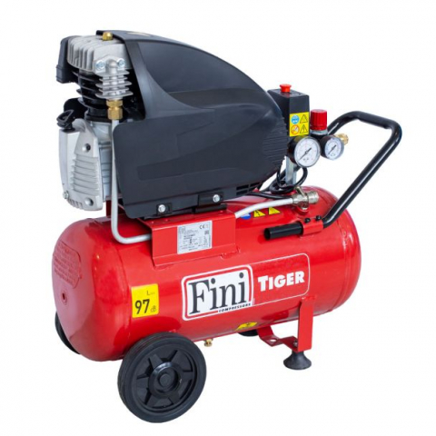 Compresoare cu piston - Compresor de aer cu piston Fini TIGER 265 M, 24 L, 10 bar, 250 L/min, 2 CP, monofazat