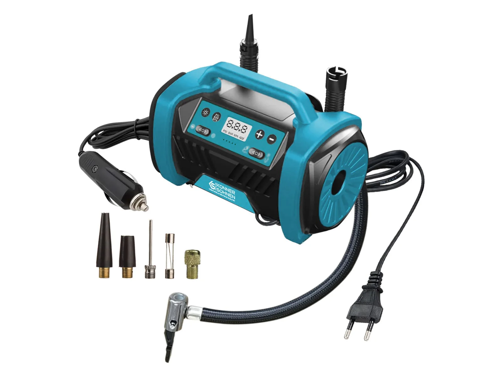 Compresoare auto - Compresor de aer Konner & Sohnen KS P30, 12V / 230V, 120 W, 35 l/min, max. 150 psi