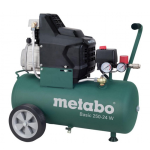 Compresoare cu piston - Compresor de aer cu piston Metabo BASIC 250-24 W, 24 L, 8 bar, 200 L/min, 2 CP, monofazat