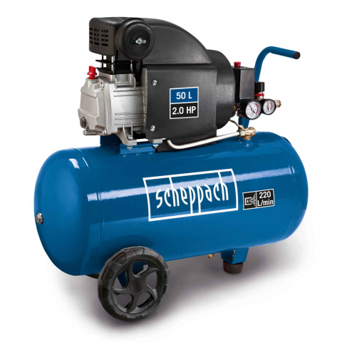 Compresoare - Compresor de aer Scheppach HC 54, 1.5 kW, 2.2 CP, 8 bar, 220 L/min, 50 litri