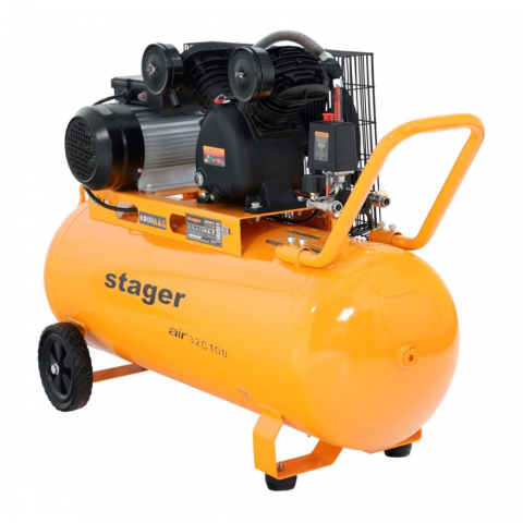 Compresoare - Compresor de aer Stager Air 32C100, 2.2 kW, 3 CP, 10 bar, 324 L/min, 100 litri