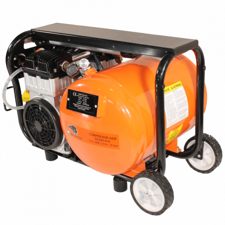 Compresor de aer fara ulei Bisonte SC020-015, 15 L, 8 bar, 206 L/min, 2 CP, monofazat [3]