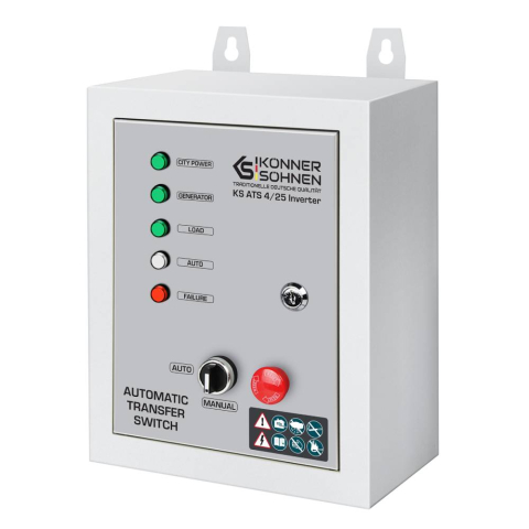 Automatizari generatoare - Comutator de transfer automat Konner & Sohnen KS ATS 4/25 Inverter, 230/400V, 25A
