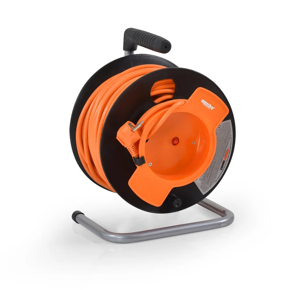 Electrice si Iluminat - Derulator cablu electric HECHT 150153, 1 priza, 50 m, 3 x 1.5 mmp