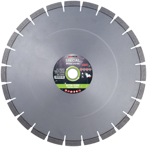 Constructii - Disc diamantat Diatech SPECIAL Beton Verde, Ø 350 mm