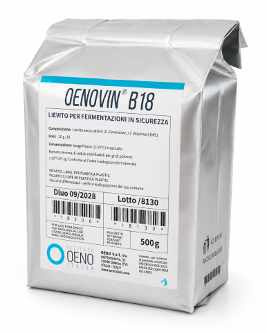 Tratamente vin - Drojdie pentru vinuri albe, rosii sau roze OENOVIN B18 (BAYANUS), 0.5 kg