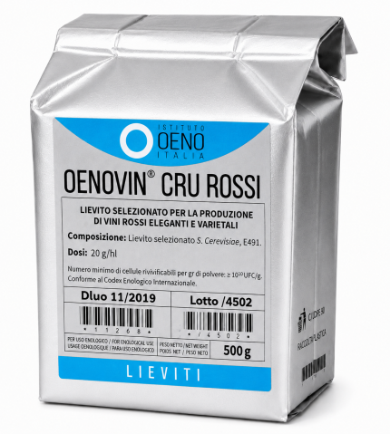 Tratamente vin - Drojdie pentru vinuri rosii Oenovin CRU ROSSI, 0.5 kg