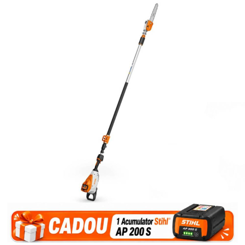 Campanie Utilaje Stihl + Acumulator AP cadou - Emondor de inaltime cu acumulator Stihl HTA 135, 36V, 1650 W, 30 cm, lungime 285-405 cm, Solo (fara acumulator si incarcator)