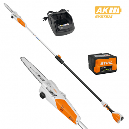 Emondor de inaltime pe acumulator Stihl HTA 50 SET, 36V, 0.8 kW, 25 cm, lungime totala 280 cm (cu AK 20 si AL 101)