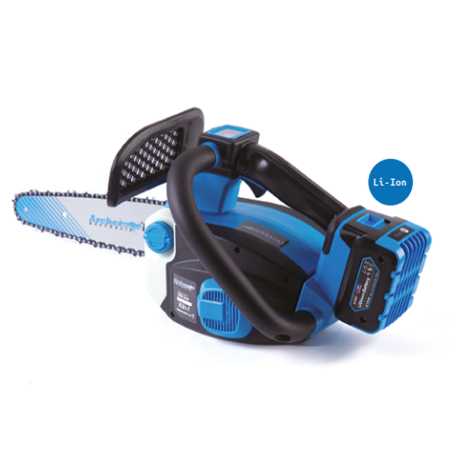 Casa si Gradina - Fierastrau cu lant pe acumulator Archer A1528, 18V, 2 x 4Ah, 25 cm
