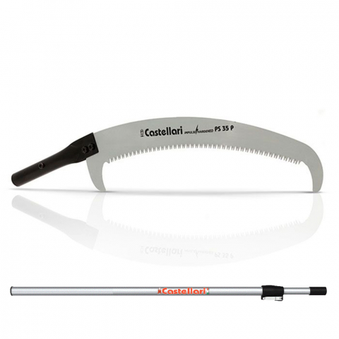 Unelte tăiat - Fierastrau ramuri 35 cm cu bara telescopica 4 m Castellari PS35P4 + AT 4M