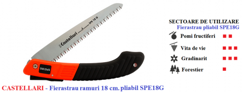 Fierastrau de ramuri pliabil Castellari SPE 18G, lungime 18 cm [2]