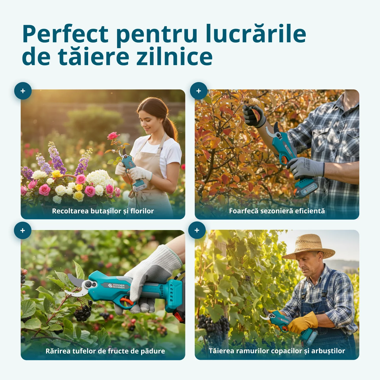 Foarfeca de gradina cu acumulator Konner & Sohnen KS CPS20V-32, 20 V, max. 32 mm, fara acumulator in set (Solo) [6]