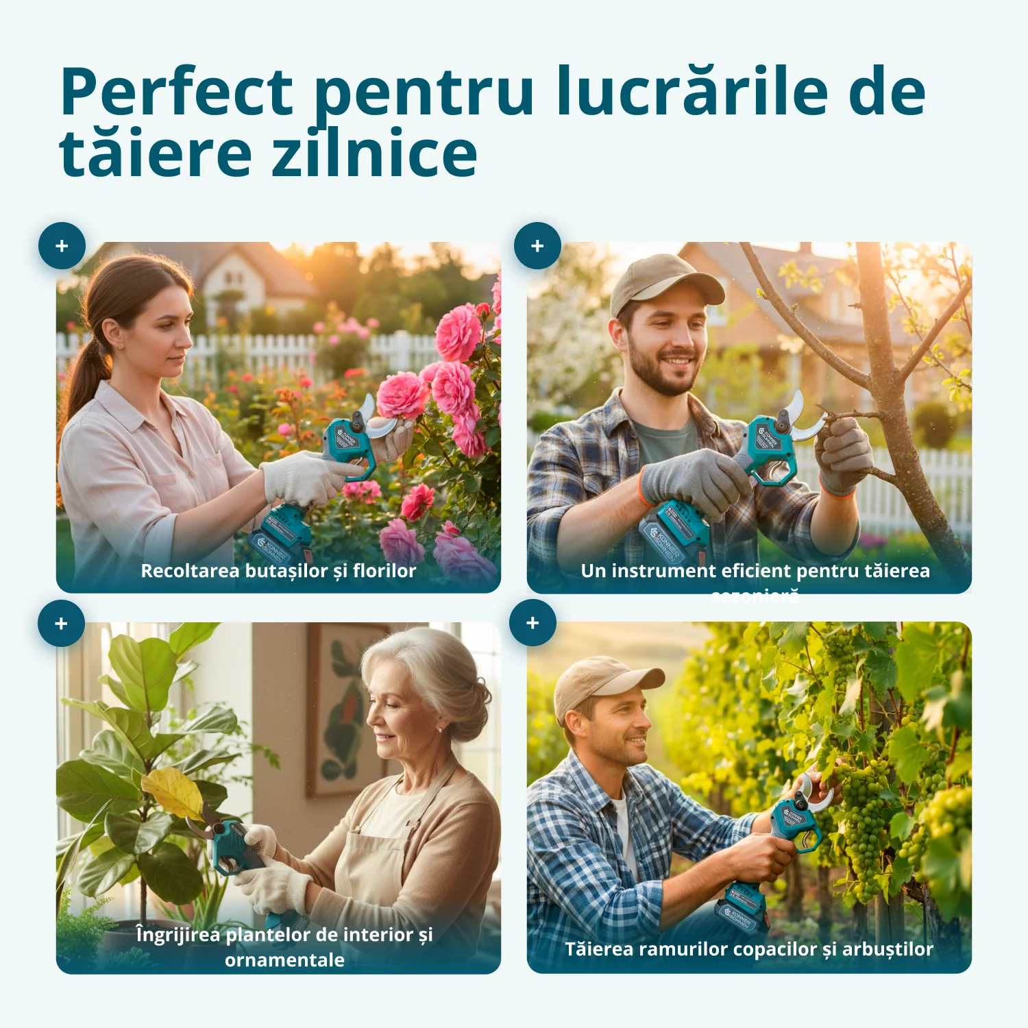 Foarfeca de gradina cu acumulator Konner & Sohnen KS CPS20V-40 CASE, 20 V, 2 Ah, max. 40 mm [6]