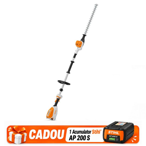 Campanie Utilaje Stihl + Acumulator AP cadou - Foarfeca de tuns gard viu cu acumulator Stihl HLA 66, 36V, 50 cm, lungime totala 205 cm, Solo (fara acumulator si incarcator)