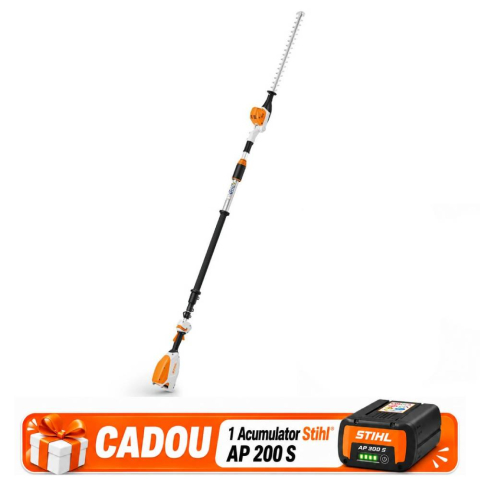 Campanie Utilaje Stihl + Acumulator AP cadou - Foarfeca de tuns gard viu cu acumulator Stihl HLA 86, 36V, 50 cm, lungime totala 260-330 cm, Solo (fara acumulator si incarcator)