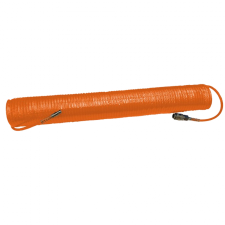 Furtunuri pneumatice - Furtun aer comprimat, spiralat + 2 cuplaje STAGER 6x8 mm, 20 m