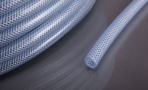 Pompe de apa - Furtun alimentar cu insertie Glass Clear, PVC transparent, multistrat, pentru presiune