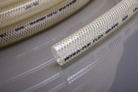 Pompe de apa - Furtun alimentar cu insertie Glass Clear, PVC transparent, multistrat, pentru presiune