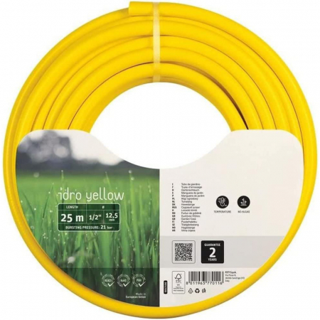 Lichidare stoc - Furtun de gradina pentru apa Fitt Idro Yellow, 12.5 mm (1/2"), rola 25 m