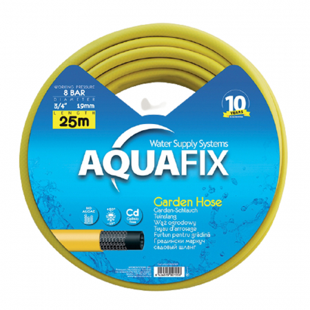 Furtunuri pentru gradina - Furtun de gradina AquaFix, 3 straturi, 19 mm (3/4"), rola 50 m