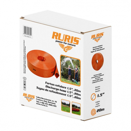 Furtunuri pentru refulare - Furtun refulare plat Ruris, rola 20 m