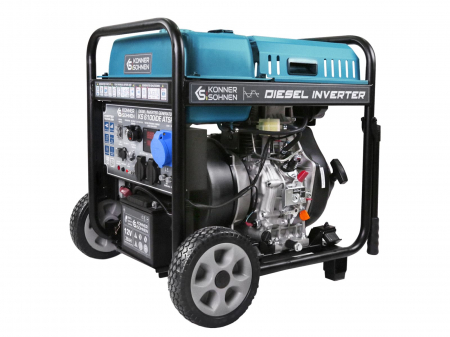 Generatoare de curent - Generator cu invertor diesel Konner & Sohnen KS 6100iDЕ ATSR, 5.5 kW, monofazat, pornire electrica