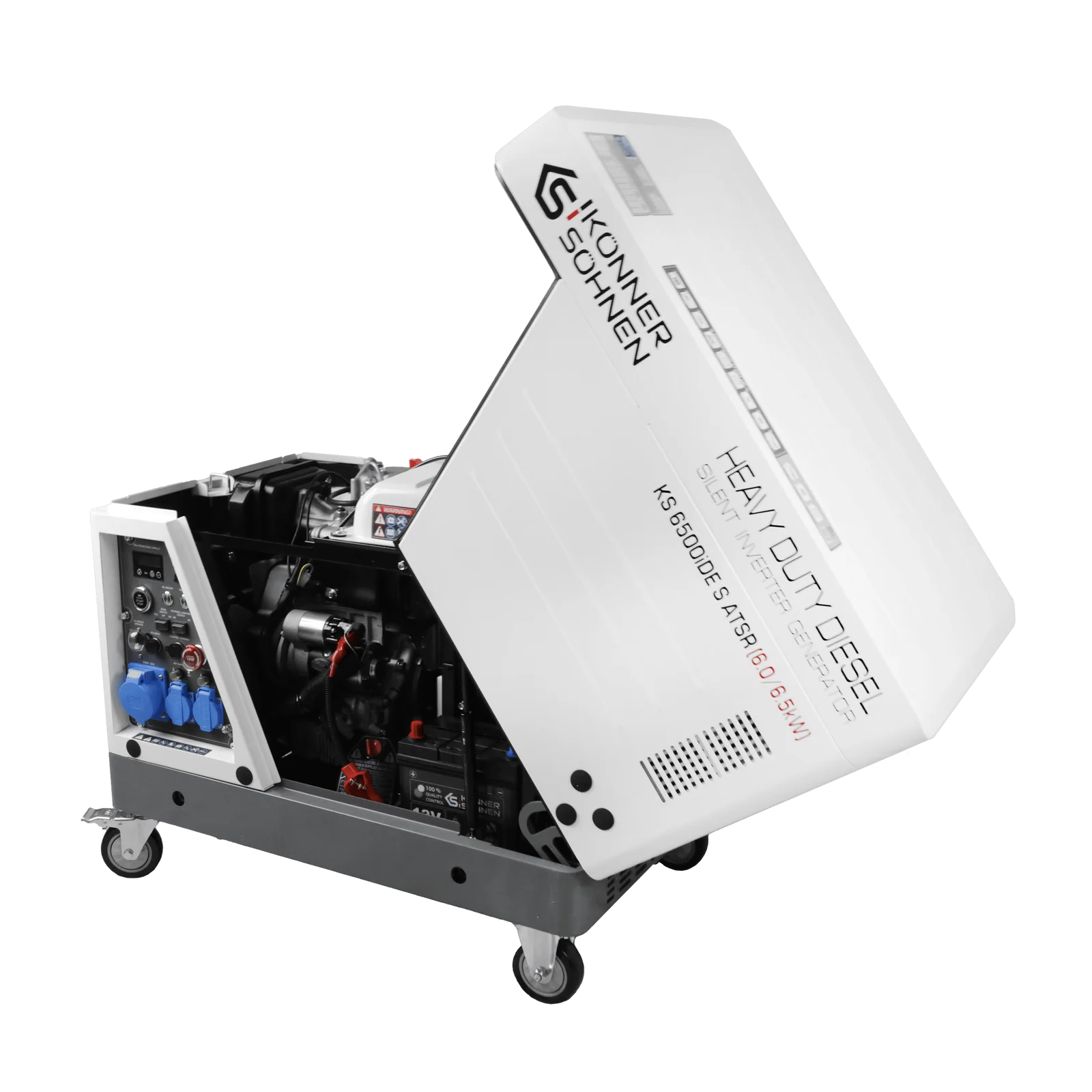 Generator cu invertor diesel, insonorizat Konner & Sohnen KS 6500iDЕ S ATSR, 6.5 kW, monofazat, pornire electrica & telecomanda [19]