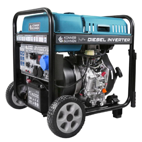 Generatoare digitale/Inverter - Generator cu invertor diesel Konner & Sohnen KS 6100iDЕ ATSR, 5.5 kW, monofazat, pornire electrica