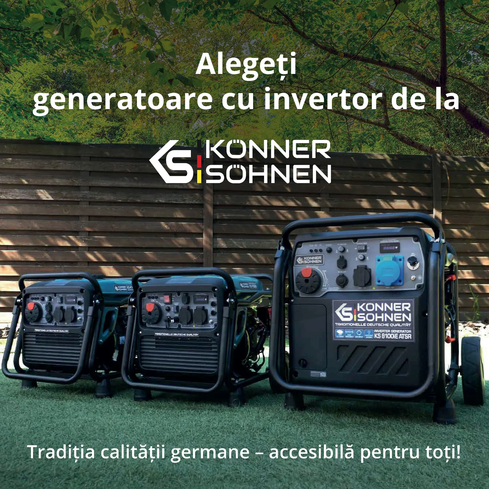 Generator cu invertor pe benzina Konner & Sohnen KS 8100iE 1/3 ATSR, dual 8.5 kW, monofazat/trifazat, pornire electrica [8]