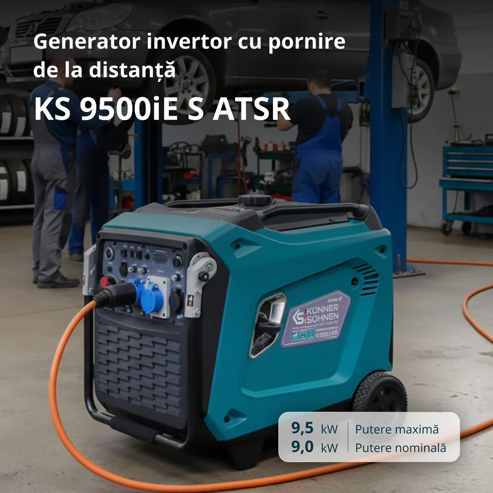 Generator cu invertor pe benzina Konner & Sohnen KS 9500iЕ S ATSR, 9.5 kW, monofazat, pornire electrica / telecomanda [1]