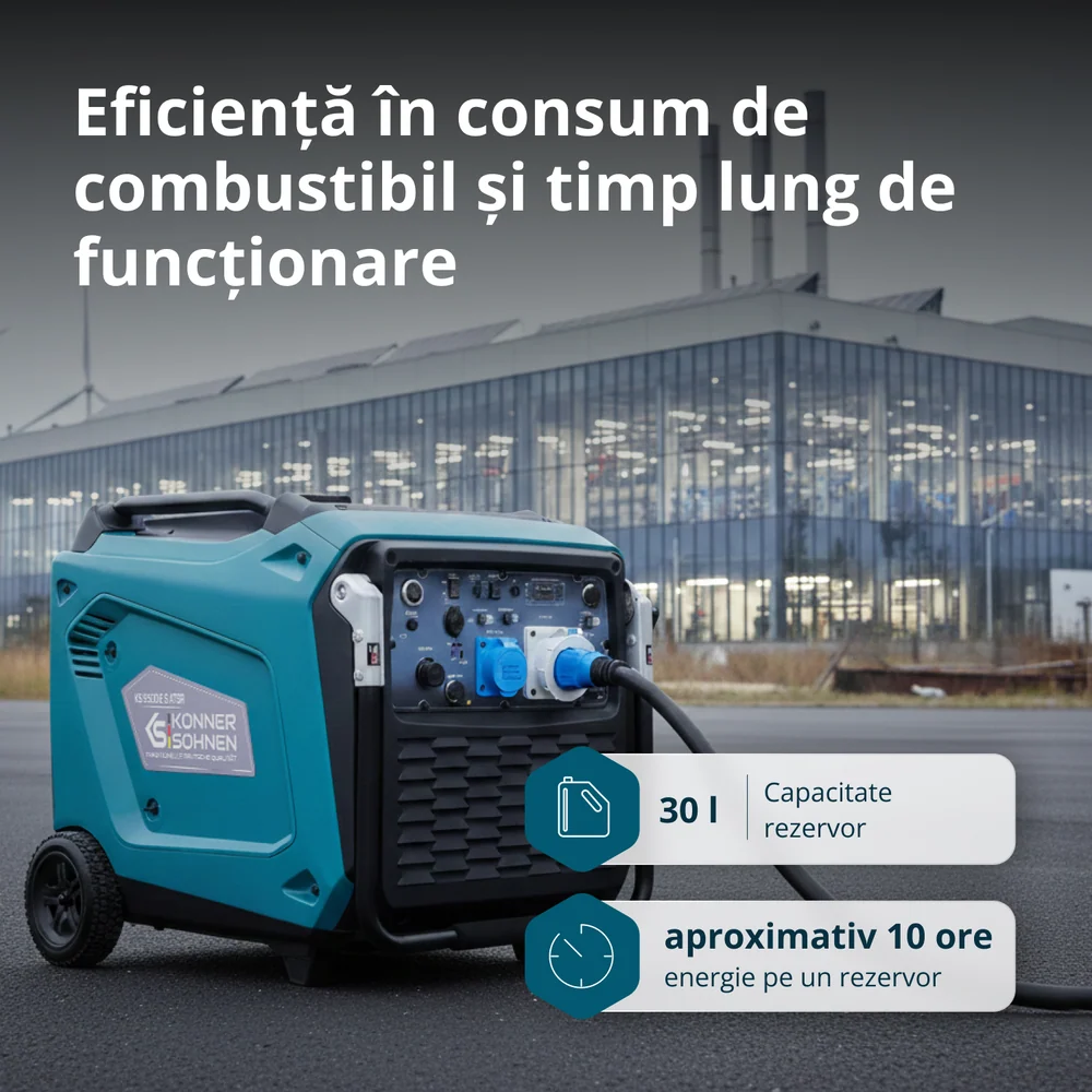 Generator cu invertor pe benzina Konner & Sohnen KS 9500iЕ S ATSR, 9.5 kW, monofazat, pornire electrica / telecomanda [8]