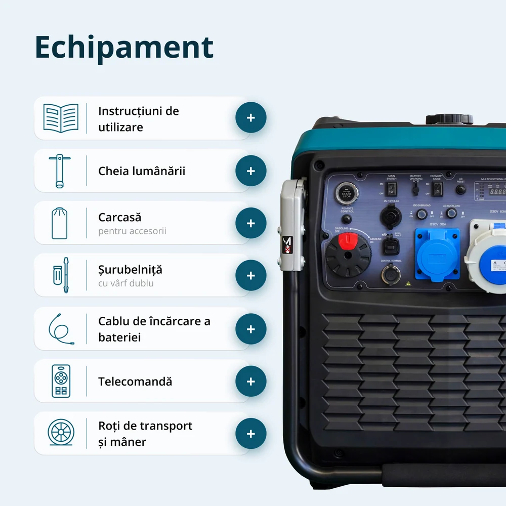 Generator cu invertor pe benzina Konner & Sohnen KS 9500iЕ S ATSR, 9.5 kW, monofazat, pornire electrica / telecomanda [9]
