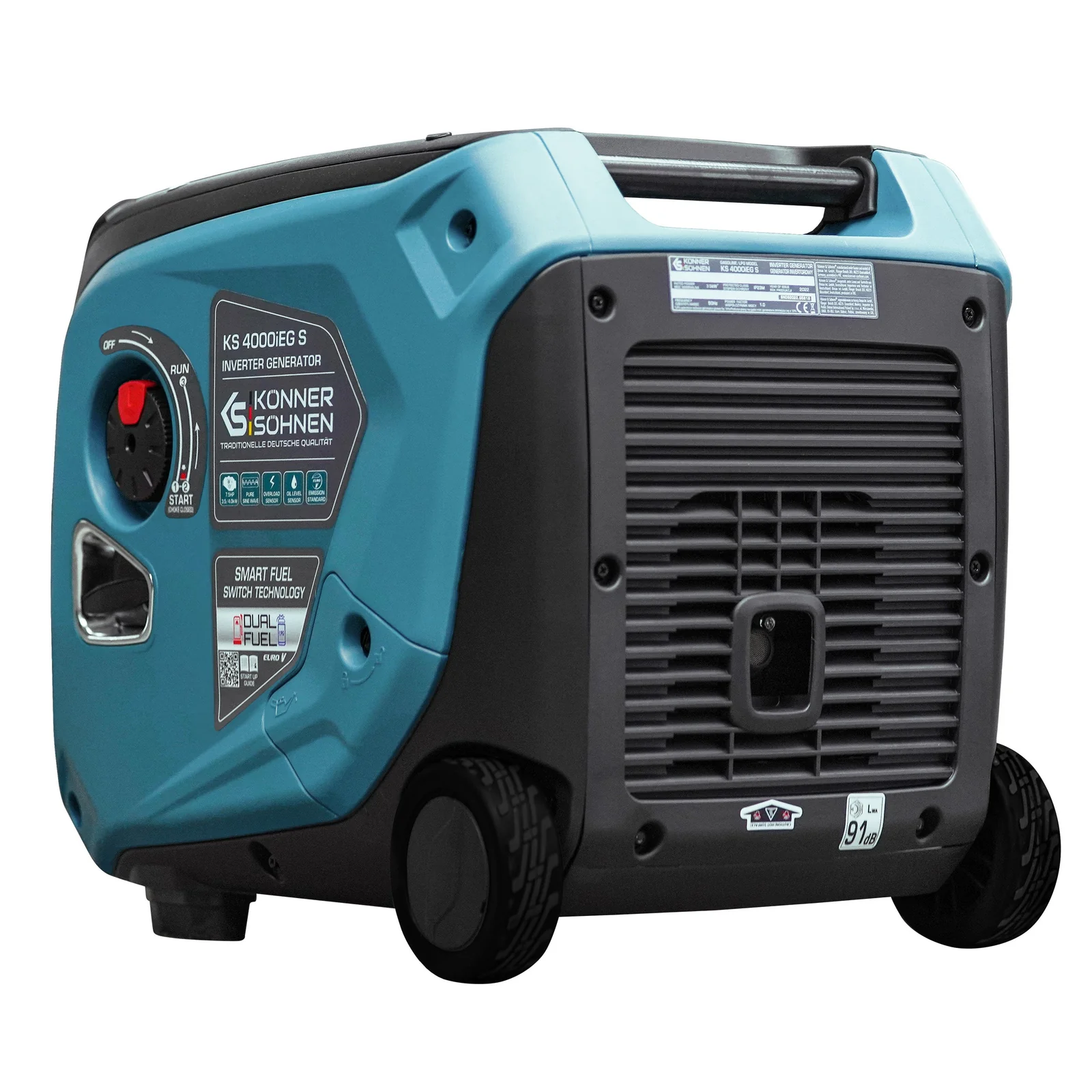 Generator cu invertor pe GPL/benzina Konner & Sohnen KS 4000iEG S, 4 kW, monofazat, pornire electrica [9]