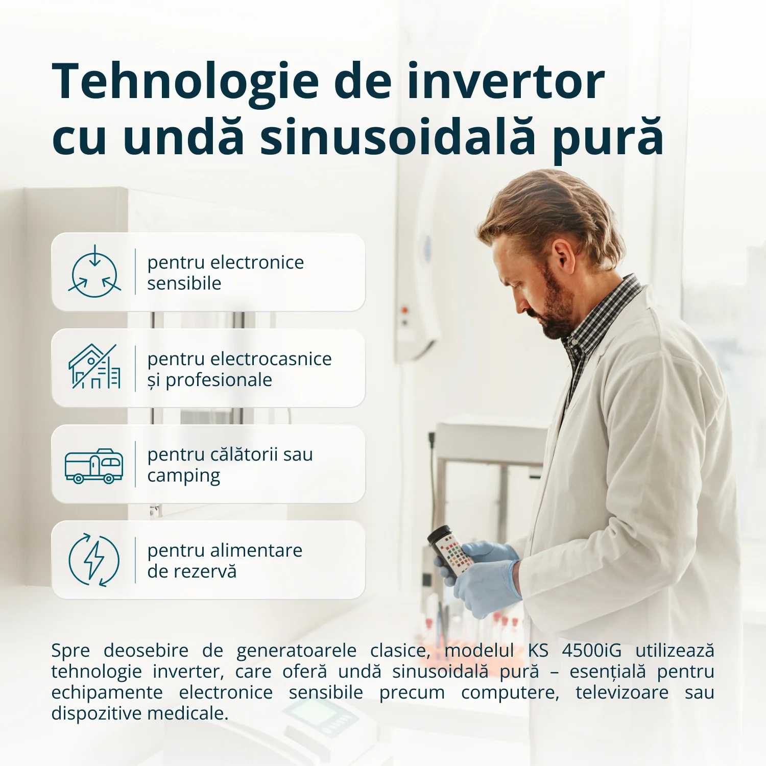 Generator cu invertor pe GPL/benzina Konner & Sohnen KS 4500i G, 4.5 kW, monofazat [2]