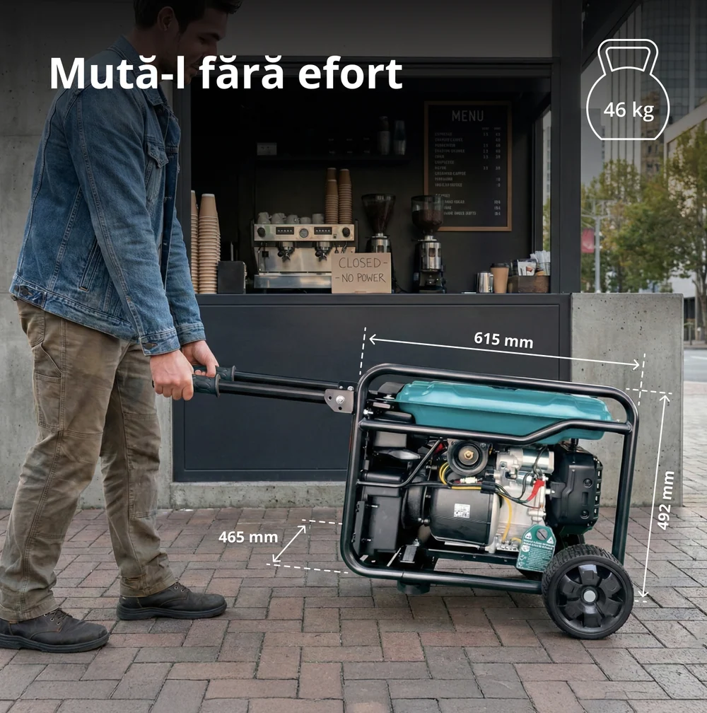 Generator cu invertor pe GPL/benzina Konner & Sohnen KS 6500iEG, 6.5 kW, monofazat, pornire electrica [7]