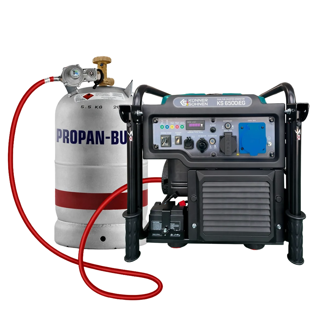 Generatoare de curent - Generator cu invertor pe GPL/benzina Konner & Sohnen KS 6500iEG, 6.5 kW, monofazat, pornire electrica