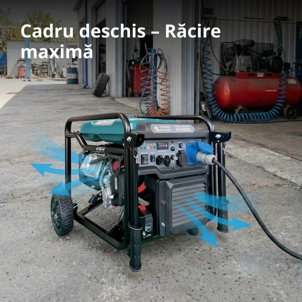 Generator cu invertor pe GPL/benzina Konner & Sohnen KS 6500iEG, 6.5 kW, monofazat, pornire electrica [3]