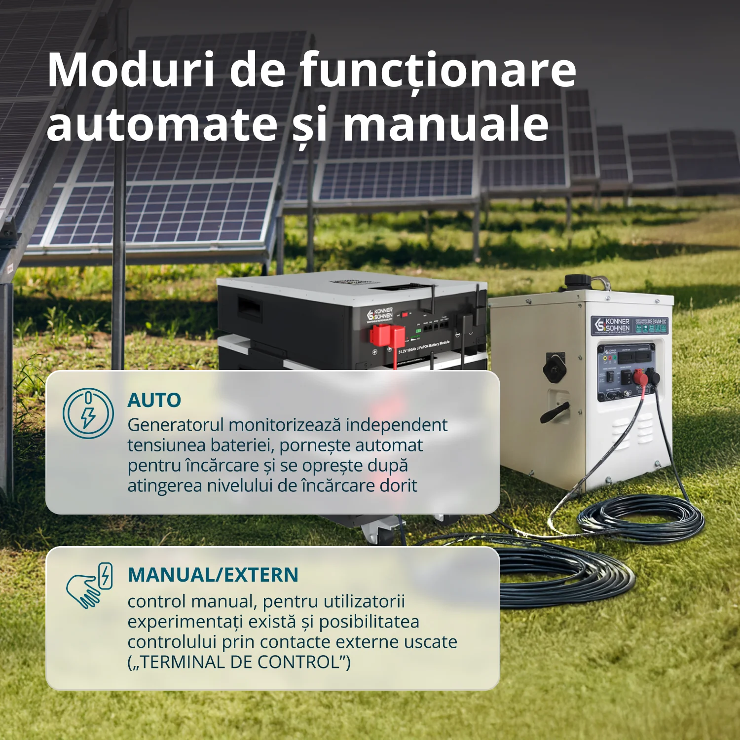 Generator de curent continuu Konner & Sohnen KS 24VM-DC, 1.6 kW, 24-27.5 V, 60A, pornire manuala/automata [4]