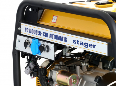 Generator de curent dual (monofazat / trifazat) Stager FD 10000ER-E3R Automatic, 8.5 kW, AVR, benzina, multistart [4]