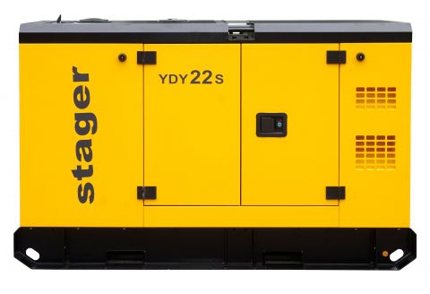 Generator de curent insonorizat, monofazat Stager YDY22S, 22 kVA, 87A, diesel, 1500 rpm [2]